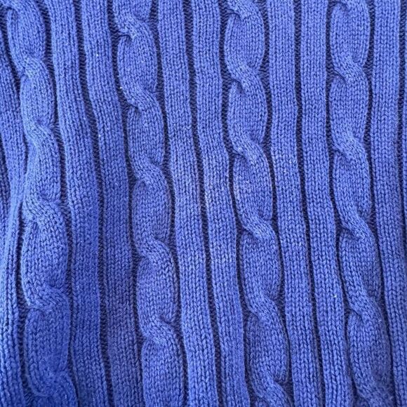Chaos Ralph Lauren Women’s Cable Knit Sweater Size Medium Blue Color - Picture 4 of 10